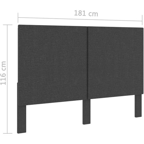  Uzglavlje od tkanine tamnosivo 180 x 200 cm Slike