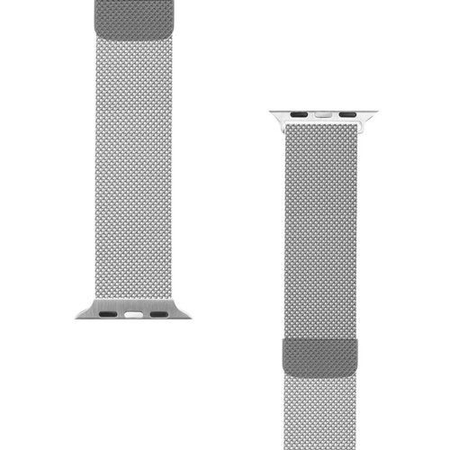  Pašček za uro Apple Watch 1, 2, 3, 4, 5, 6, SE 42/44/48 mm - kromiran srebrn Cene