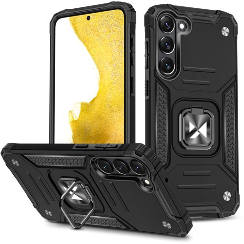 Wozinsky Armoured etui za Samsung Galaxy S23, magnetni nosilec Ring Armor, črn, (21899556) Cene