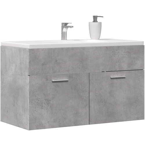 vidaXL Omarica za umivalnik betonsko siva 90x38,5x46 cm inženirski les Cene