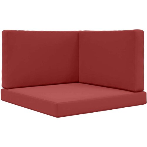  Jastuk za vanjsku sofU 3 pcs boja crnog vina Poliester - boja crnog vina 80 x 80 cm 1x sjedalo +1x naslon +1x bočna strana (3D b Slike