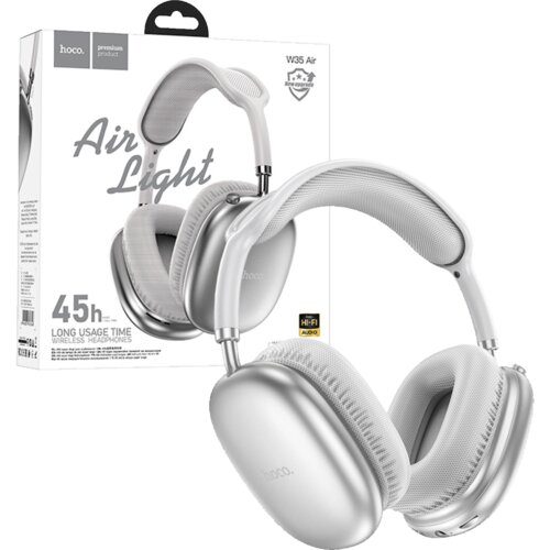 hoco. Slušalice bežične sa mikrofonom, Bluetooth, srebrena - W35 Air Triumph Silver Cene