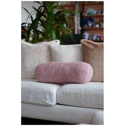 Mioli Decor Ukrasni jastuk Teddy Roller, 50x14x14 cm, Svijetlorozi Slike