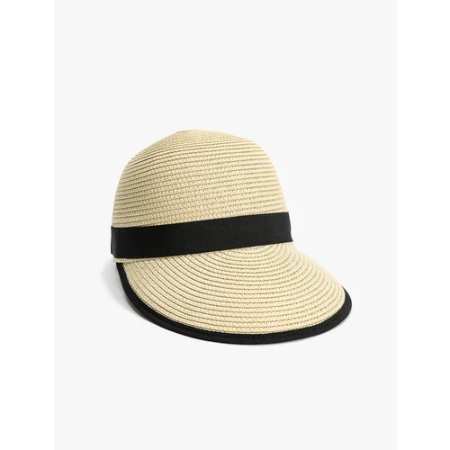 Koton Straw Hat Cap with Ribbon Detail