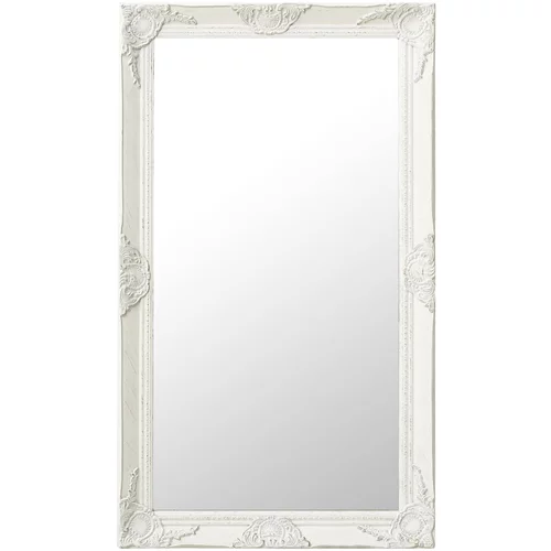 vidaXL Stensko ogledalo v baročnem stilu 60x100 cm belo