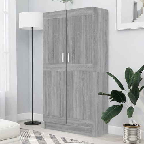 VidaXL Knjižna omara siva sonoma 82,5x30,5x150 cm inženirski les Slike