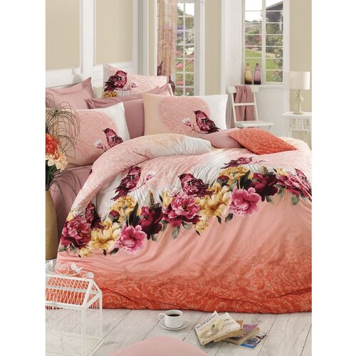  Çalıkuşu - pink pinkorangeredgreenwhite ranforce double quilt cover set (eu) (it) Cene