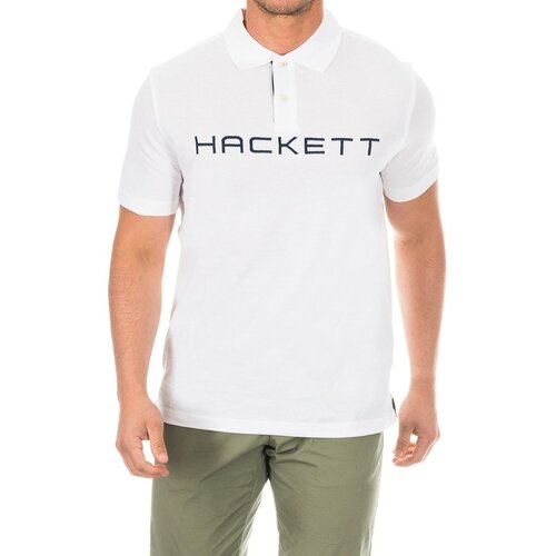 Hackett Polo majice kratki rokavi HMX1007B-WHITE Bela Cene