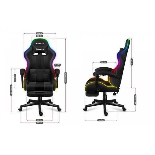 Huzaro FORCE 4.7 RGB MESH GAMING CHAIR Slike