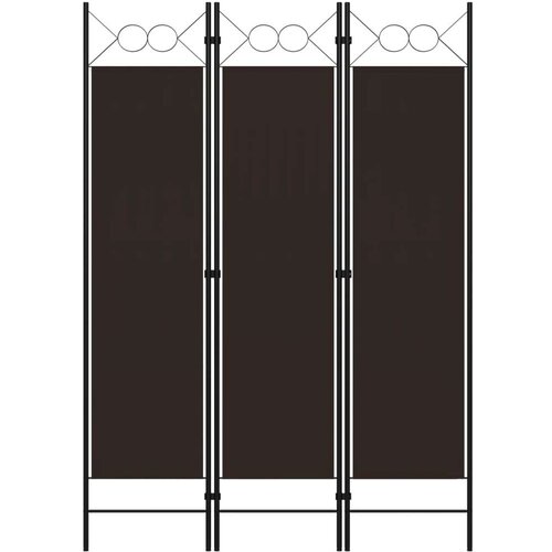 vidaXL Paravan 3-delni rjav 120x180 cm Cene