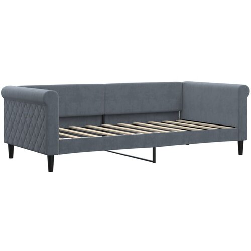  Dnevni krevet s pomoćnim ležajem i ladicama tamno sivi 90x190 cm bar&amp;scaron;un Slike