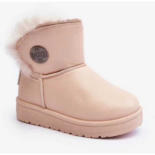 Big Star Children's snow boots insulated with fur Beige