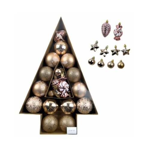  Novogodisnji ukras kugla zlatna 24pcs jc23sp-451 ( 42/71597 ) Cene