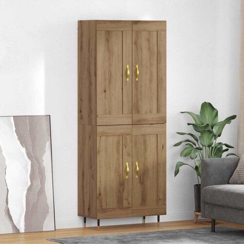 VidaXL Highboard Umjetnički hrast 69,5 x 34 x 180 cm Konstruirano drvo Slike