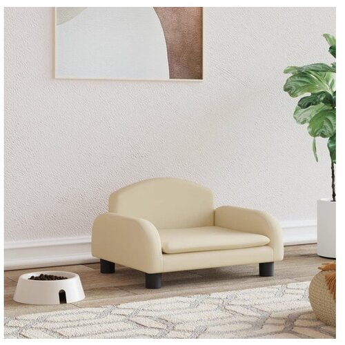 vidaXL Pasja postelja krem 50x40x30 cm blago Cene