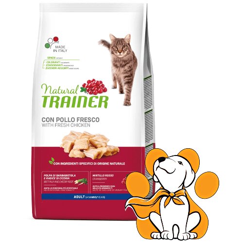 Trainer Natural Adult Cat With Fresh Chicken 1.5kg, Granule Na Bazi Piletine Cene