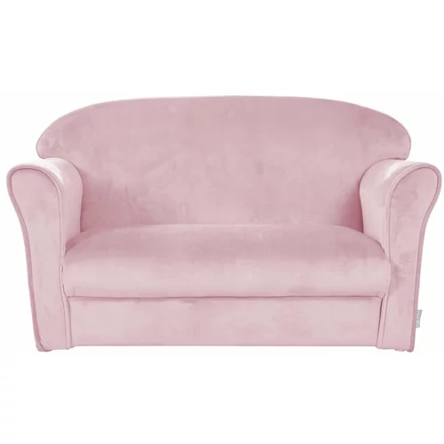 Roba Svetlo rožnata žametna otroška sedežna garnitura 78 cm Lil Sofa –