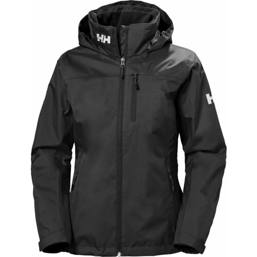Helly Hansen Women's Crew Hooded Midlayer Sailing Jacket Black M Cene