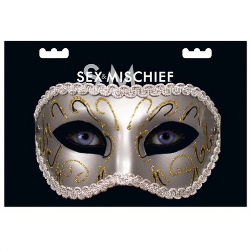 Sex &amp;amp; Mischief Masquerade Mask Slike