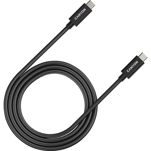 Canyon UC-44, cable, U4-CC-5A1M-E, USB4 TYPE-C to TYPE-C cable assembly 40G 1m 5A 240W(ERP) with E-MARK, CE, ROHS, black - CNS-USBC44B