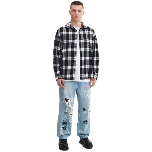 Cropp muška karirana košulja - Crna  4547W-99X Cijene