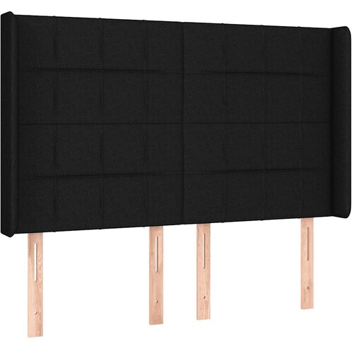  box spring s madracem LED crni 140x190 cm od tkanine Slike
