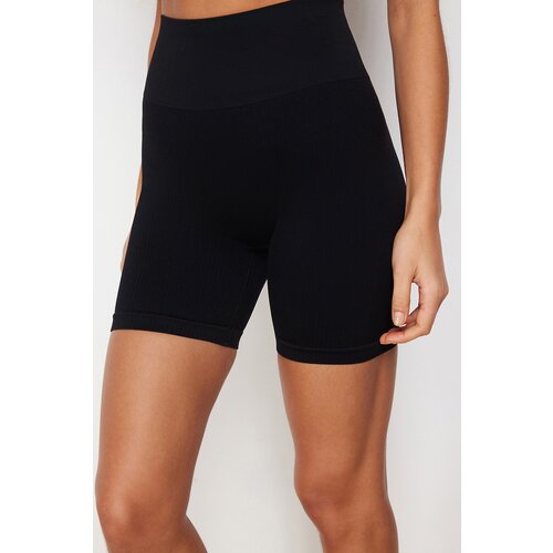 Trendyol Black Seamless/Seamless Push Up Gathered Sports Shorts Tights Cene