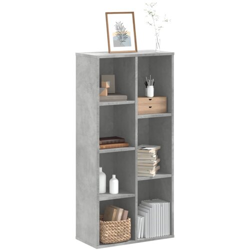 VidaXL Knjižna omara betonsko siva 50x25x105 cm inženirski les Slike
