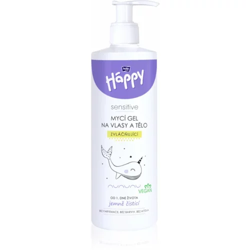 Bella Baby Happy Sensitive gel za umivanje za telo in lase za otroke 400 ml