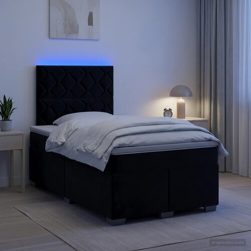 Boxspring krevet s madracem Crna 120 x 190 cm Bar&scaron;un Cijene