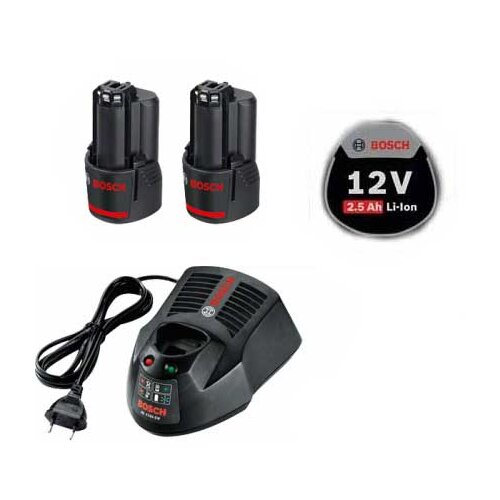 Bosch Starter set 2 x GBA 12 V 2.5 Ah + GAL 1230 CV Professional Cene