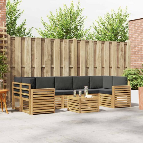 Set vanjskih sofa 8 kom. Bijela i antracit Poliester Cijene