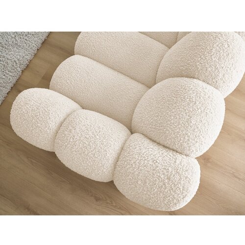 Bobochic Paris Bež sedežna garnitura iz tkanine boucl&amp;eacute; 232 cm Hippolyte &amp;ndash; Slike