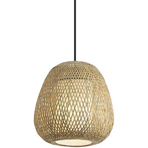 QAZQA Japandi viseča svetilka bambus 30 cm IP44 - Moana Cene