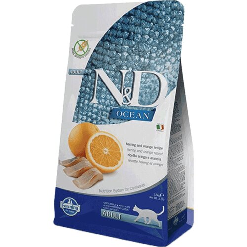 N&d Ocean Hrana za odrasle mačke, Haringa i Pomorandža - 300 g Cene