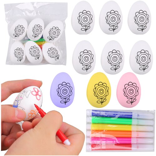  Easter Styrofoam Eggs For Painting Markers Flower Pattern C 6pcs Cijene
