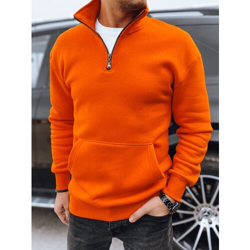 DStreet Bluza męska bez kaptura pomarańczowa Slike