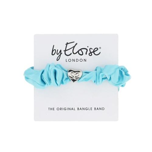 By Eloise London Silk Scrunchie Silver Heart Turquoise elastika za lase Cene