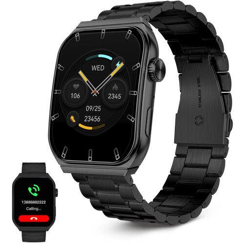 Ksix pametna ura Olympo, z AMOLED zaslonom velikosti 1,96 palca, 2 pasova, 5 dni avtonomije, črna, (21149341) Cene
