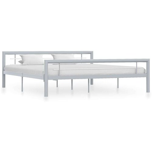  Za krevet sivo-bijeli metalni 180 x 200 cm Slike