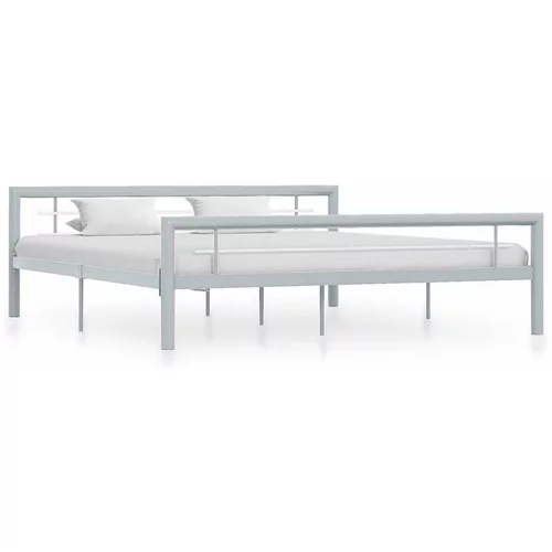  za krevet sivo-bijeli metalni 180 x 200 cm