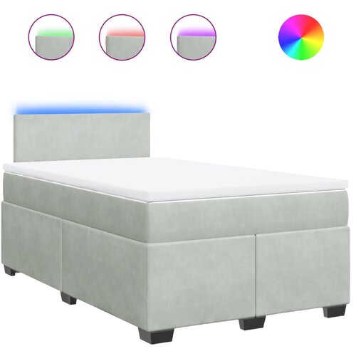 Maison Chic Box spring postelja - Vzmetna postelja z vzmetnico svetlo siva 120x190 cm žamet SL4310, (21900313) Cene