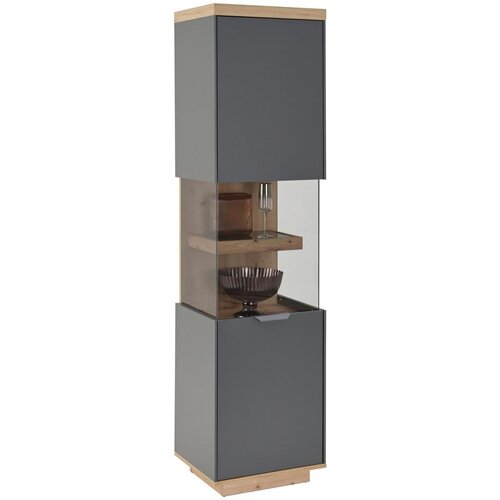Modern Living Vitrina Jake, Antracit, Barva Hrasta Cene