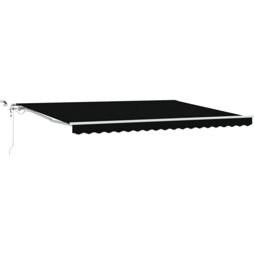 vidaXL Avtomatska retraktibilna tenda z LED v črni barvi 450x300 cm, Tenda za zamenjavo blaga za okvir 4.5x3 m črna Cene