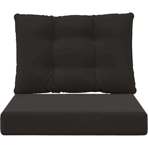  Jastuk za vanjsku sofU 2 pcs Crna Poliester - Crna 60 x 60 cm 1x sjedalo +1x naslon (2D s bartagom) Slike