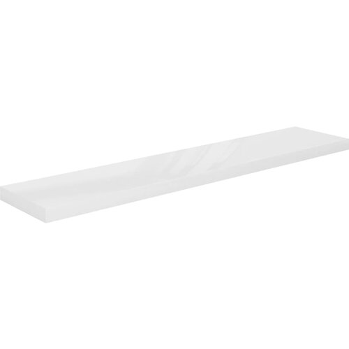 Maison Chic Lebdeča Stenska polica - Viseča Polica sijaj bela 120x23,5x3,8 cm MDF, (21784814) Cene