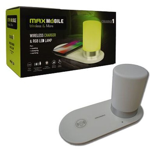 Max Mobile BEŽIČNI PUNJAČ/RGB LED SVJETILJKA S2 QC QUICK CHARGE 10W bijeli Cijene