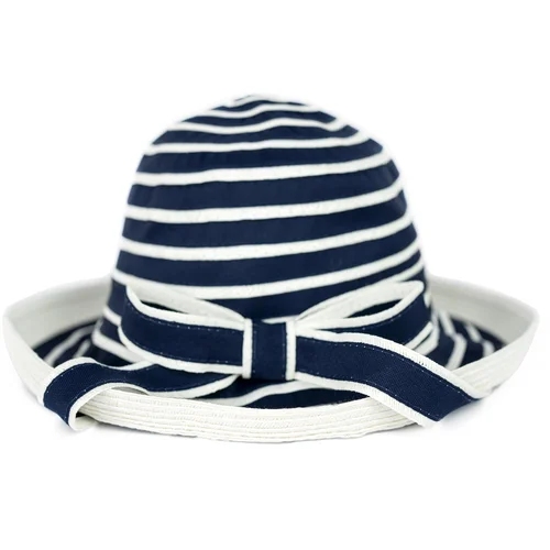 Art of Polo Woman's Hat Cz23160-2 White/Navy Blue