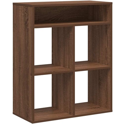 Maison Chic Knjižna omara - Knjižni regal rjavi hrast 66x31x80 cm inženirski les, (21725428) Slike