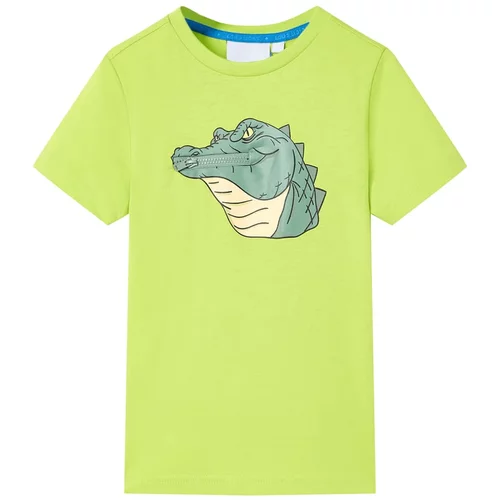 vidaXL Otroška majica s kratkimi rokavi svetlo zelena 104